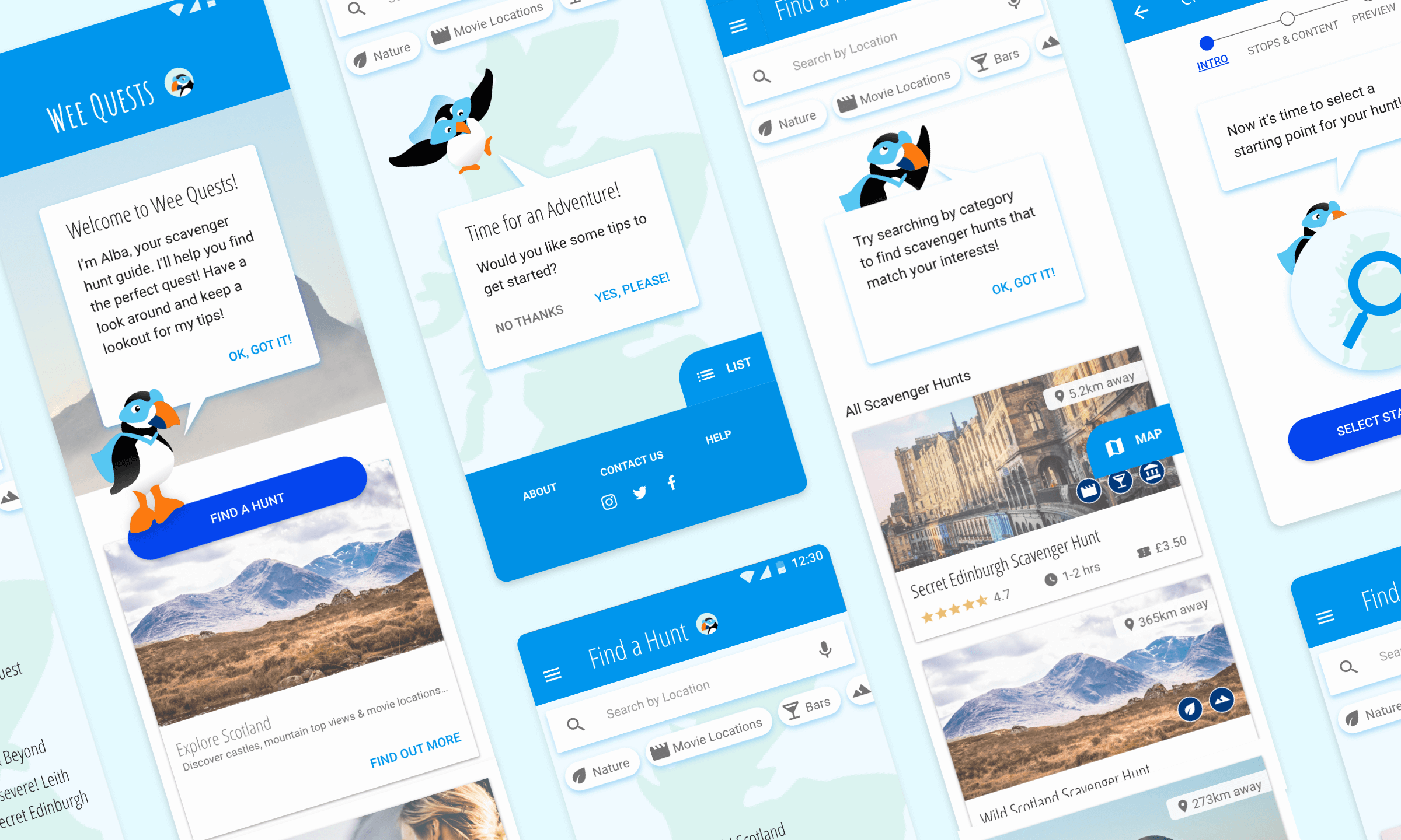 Wee Quests Mockups